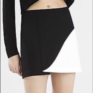 BCBG Max Azria Color block petal mini skirt.